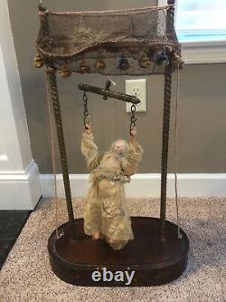 Antique Wind-up Mechanical Acrobatic Doll Rare Rare Rare Works