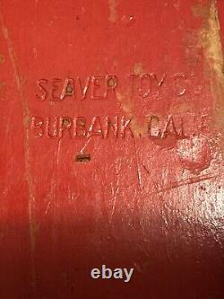 Antique Wood Toy Farm Tractor And Trailer Folk Art Farming Seaver Toys