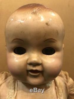Antique vintage Scary wind up baby doll haunted rare creepy old adorable