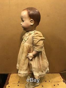 Antique vintage Scary wind up baby doll haunted rare creepy old adorable