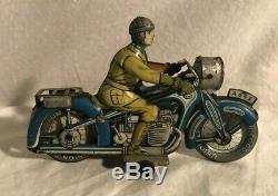 Arnold A-643 CKO Tin Wind Up Motorcycle 1940s Germany