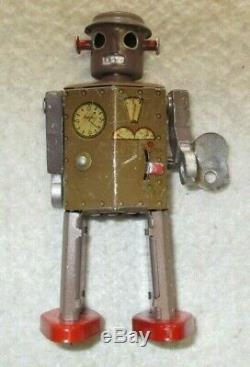 Atomic Robot Man Occupied Japan Rare Vintage 1940's Tin Litho Wind Up Works