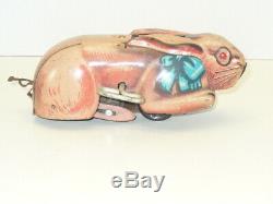 BEAUTIFUL LITHOGRAPHED WithU MARX BUNNY RABBIT TRAIN ENGINE WITH GLASS EYES