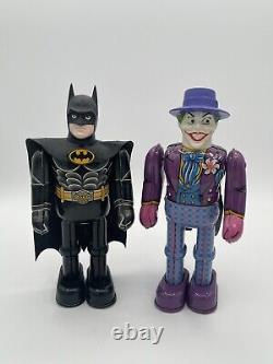 Batman and Joker Mechanical Wind-Up Tin Toy 1989 Billiken Shokai Japan