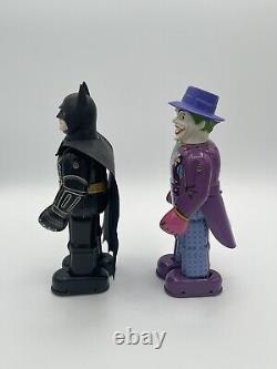 Batman and Joker Mechanical Wind-Up Tin Toy 1989 Billiken Shokai Japan