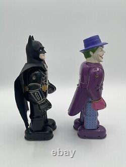 Batman and Joker Mechanical Wind-Up Tin Toy 1989 Billiken Shokai Japan