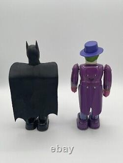 Batman and Joker Mechanical Wind-Up Tin Toy 1989 Billiken Shokai Japan