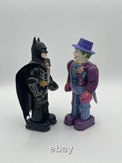 Batman and Joker Mechanical Wind-Up Tin Toy 1989 Billiken Shokai Japan