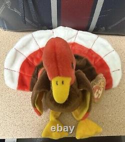 Beanie Baby Gobbles w! Tag Error Mint Condition 1997 Original Collectible