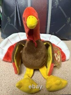 Beanie Baby Gobbles w! Tag Error Mint Condition 1997 Original Collectible