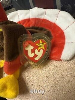 Beanie Baby Gobbles w! Tag Error Mint Condition 1997 Original Collectible