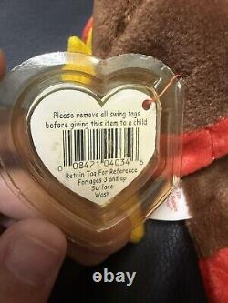 Beanie Baby Gobbles w! Tag Error Mint Condition 1997 Original Collectible