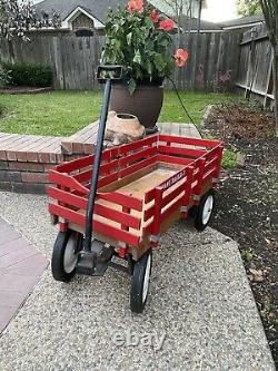 Berlin Heavy Hauler Vintage Red Wooden Wagon Removable Sides Made In The USA