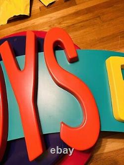 Big Vintage K-B Toys K. B. Store Display 3-D Thick Plastic Hanging Sign Rare
