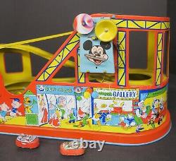 CHEIN No. 275 DISNEYLAND MECHANICAL TIN LITHO WIND-UP ROLLER COASTER IN ORIG BOX