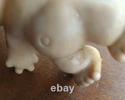 COUNTERFEIT VINTAGE TROLL DOLL. VERY BADLY MADE. 3 IN. Early 1960's. C