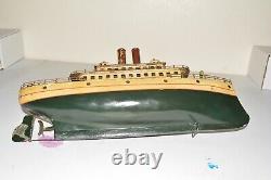 Carette, Bing, Marklin Prewar Tin Toy Wind up Passenger Boat
