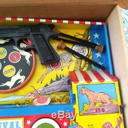 Carnival Shooting Gallery Mint in Box Vintage wind up Ohio Art Co