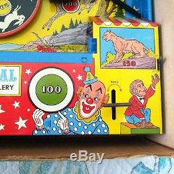 Carnival Shooting Gallery Mint in Box Vintage wind up Ohio Art Co