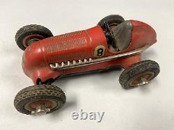 Circa 1945 Schuco No. 1050 Studio Red Mercedes Benz Windup Racer GERMANY