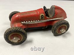 Circa 1945 Schuco No. 1050 Studio Red Mercedes Benz Windup Racer GERMANY