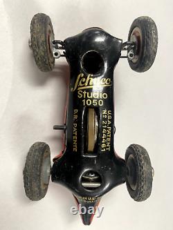 Circa 1945 Schuco No. 1050 Studio Red Mercedes Benz Windup Racer GERMANY