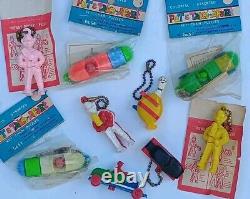 Collection Of 9 Vtg Keychain Puzzles. Hot Rod, Shmoo, Cars And More