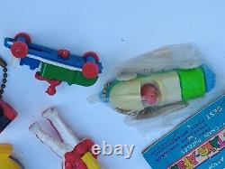 Collection Of 9 Vtg Keychain Puzzles. Hot Rod, Shmoo, Cars And More