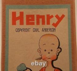 Comic Character Henry & His Brother Celluloid Windup Toy Japan With Box, Sticker