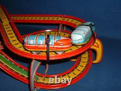 Cragstan Japan Playland Tin Roller Coaster and Two Windup Cars, Original Box