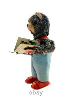 Cubby The Reading Bear Mechanical Wind-Up Vintage Toy Works