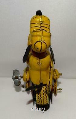 DISNEY 1950's PLUTO TIN LITHOGRAPHED UNICYCLIST LINEMAR WIND-UP TOY+LABEL