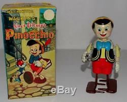DISNEY 1950's WALKING PINOCCHIO TIN WIND-UP TOY BY LINEMAR-EX. BOXED SET-WORKS