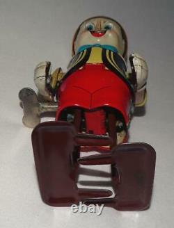 DISNEY 1950's WALKING PINOCCHIO TIN WIND-UP TOY BY LINEMAR-WORKS GREAT