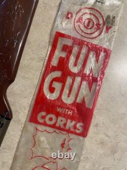 Daisy Pop Gun Original Cork Packaging engraved barrel cowboy panther rare Rogers