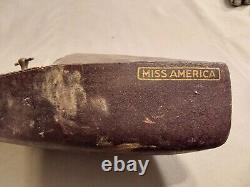 Decale Miss America Mahogany & Brass Key Wind Boat By Mengel Playthings