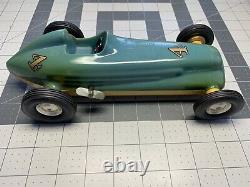 Deluxe Scale Model Race Car, Rex Mays Blue No. 4, Wind-Up, Vintage with Box
