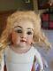 Dep 10 154 Kestner Bisque Head Antique 22 Doll Leather Body Blue Eyes