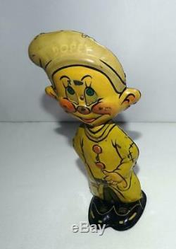 Disney 1938 Dopey Lithographed Tin Windup Toy By Marx+motor-works Serviced+box