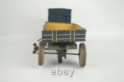 Distler Tin Wind Up Dump Truck Vintage 1930s Blue Variation 10.5 L Germany