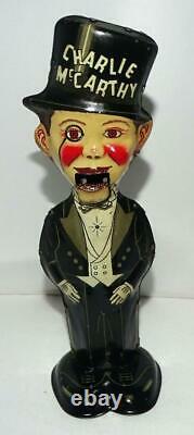 EX! 1930's WALKING CHARLIE McCARTHY MARX TIN WIND-UP TOY+ANIMATED MOUTH&ACTION