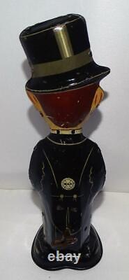 EX! 1930's WALKING CHARLIE McCARTHY MARX TIN WIND-UP TOY+ANIMATED MOUTH&ACTION