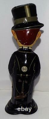 EX! 1930's WALKING CHARLIE McCARTHY MARX TIN WIND-UP TOY+ANIMATED MOUTH&ACTION