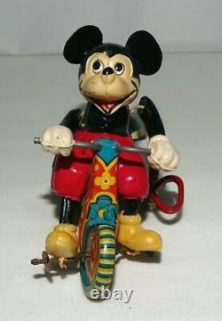 EX! 1ST VERS. BOXED SETDISNEY1950's CELLULOIDMICKEY MOUSETIN WIND-UP TRICYCLE