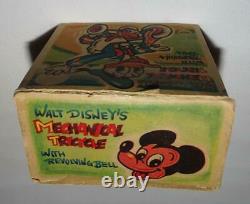 EX! 1ST VERS. BOXED SETDISNEY1950's CELLULOIDMICKEY MOUSETIN WIND-UP TRICYCLE