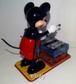EX BOXED SETDISNEY 1950's LARGE VS. MICKEY MOUSE XYLOPHONE WIND-UP TOY BY MARX
