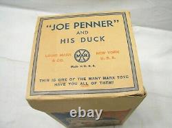 Early 1930s Marx Joe Penner Goo-Goo Duck Tin Litho Wind-Up Toy withRare Box Windup