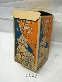 Early 1930s Marx Joe Penner Goo-Goo Duck Tin Litho Wind-Up Toy withRare Box Windup