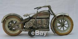 Early Japan Tin Wind-Up Motorcycle Toy