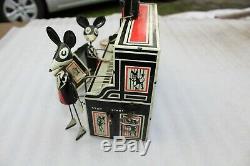 Early Marx Merry Maker Wind Up Tin Toy Lithographed Mouse Band Circa 1929